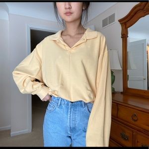 Yellow long sleeve polo
